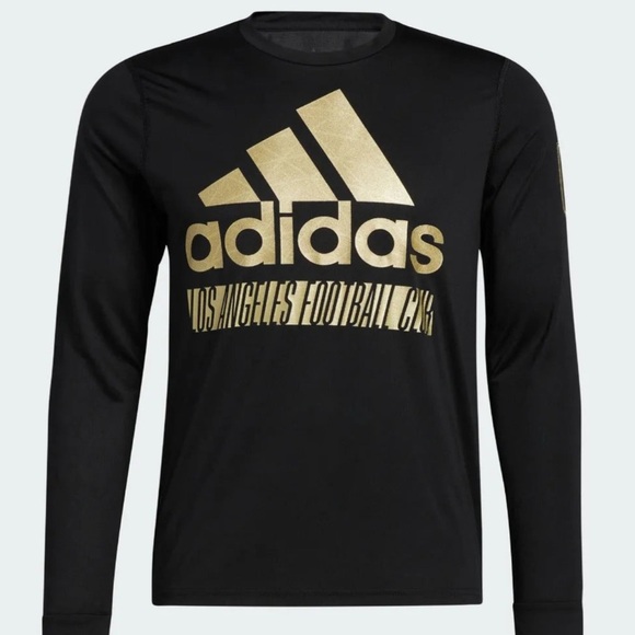 Adidas Los Angeles Futbol club MLS  sports long sl jerse Sz M - Picture 1 of 5
